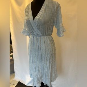 Baby blue mid length flowy light dress